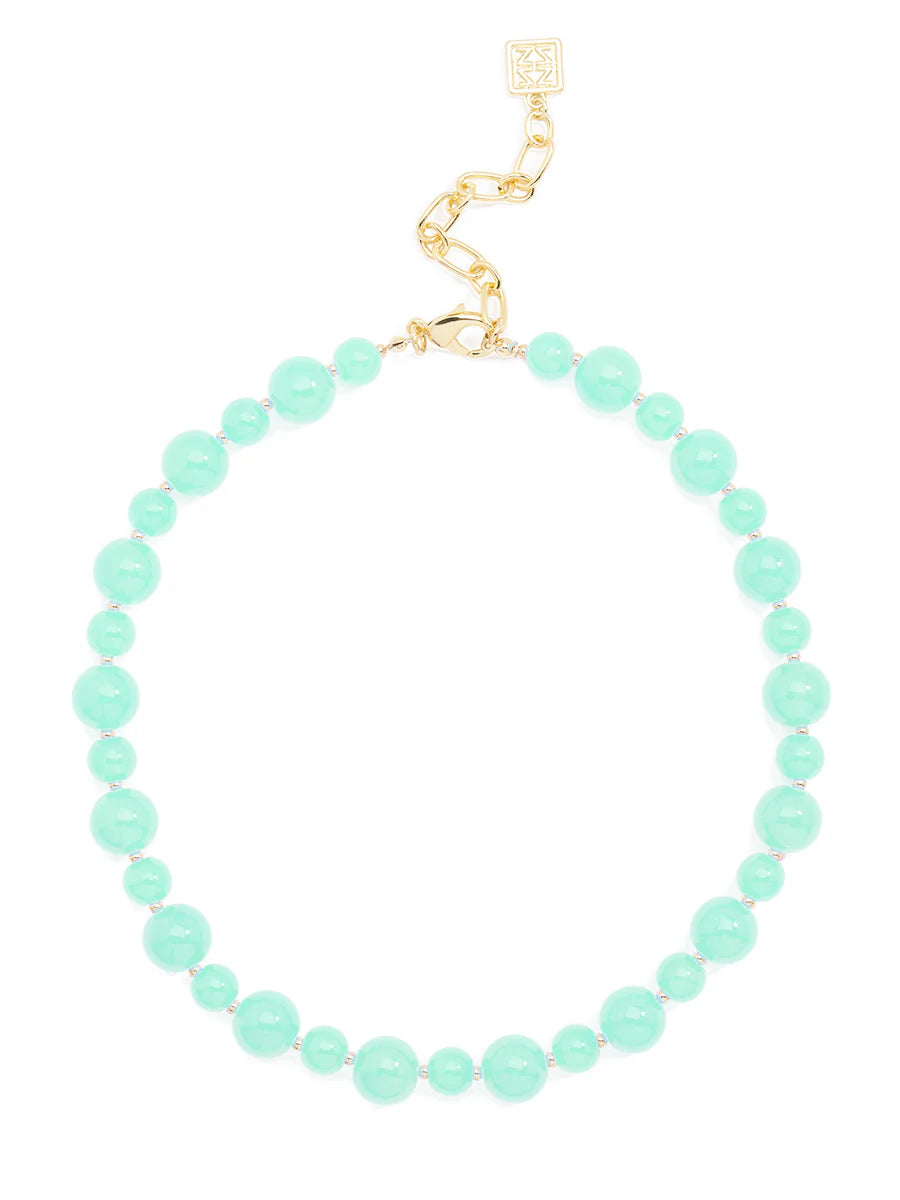 Multi-size Glass Bead Collar Necklace