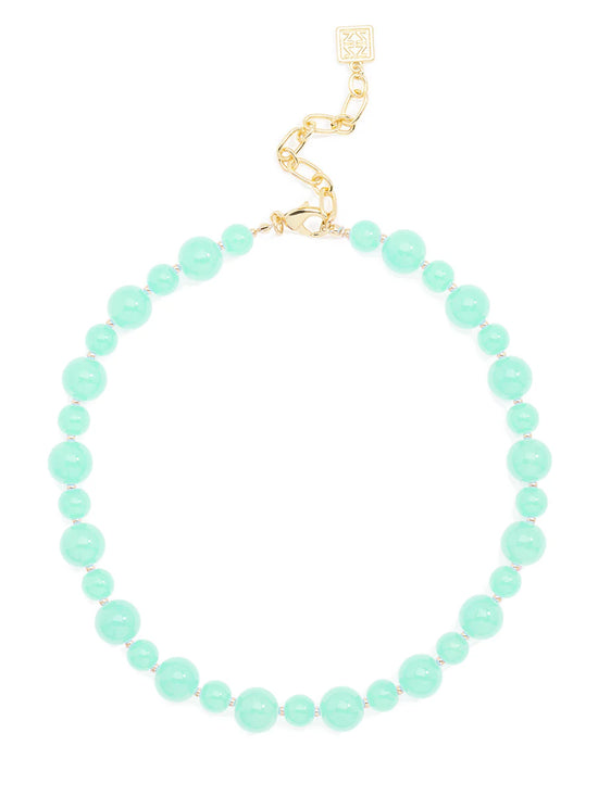 Multi-size Glass Bead Collar Necklace