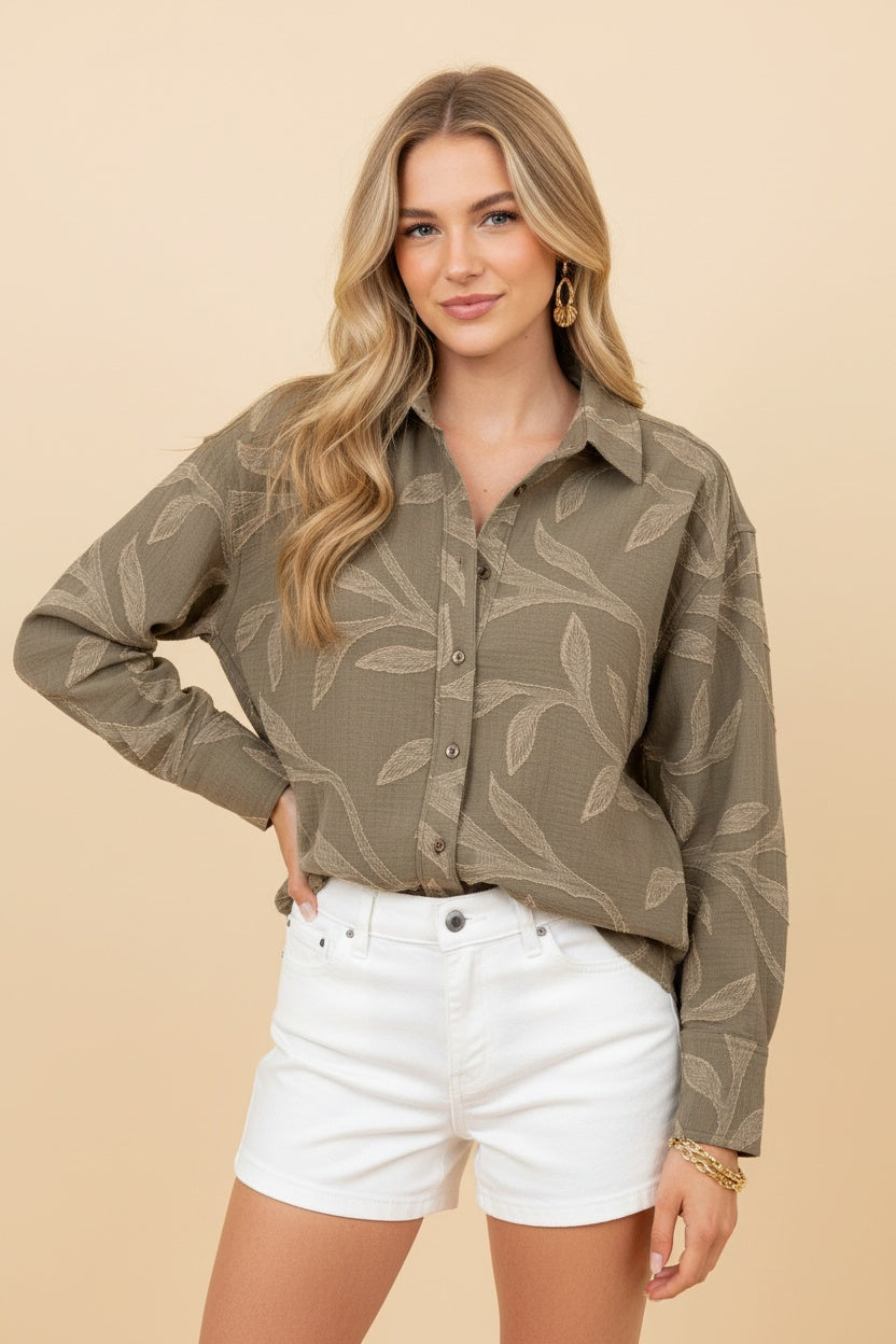 My Way Button Down Blouse