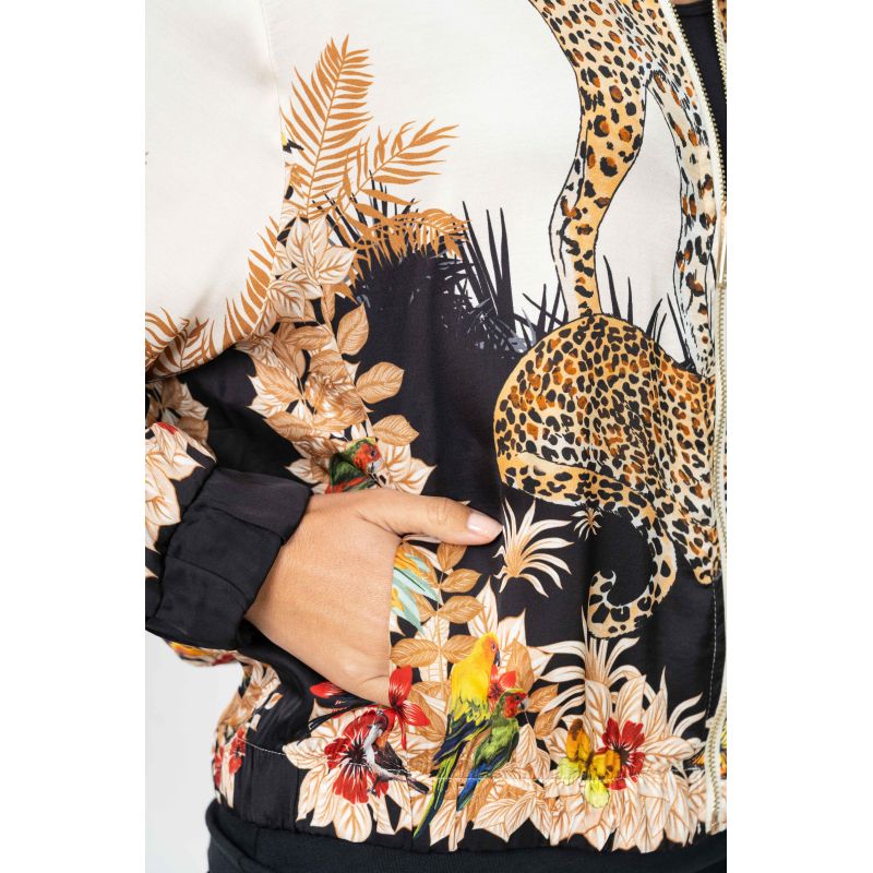 Front Zip Silk Jacket