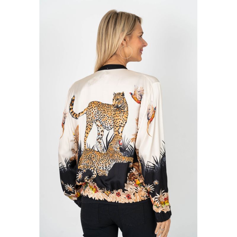 Front Zip Silk Jacket