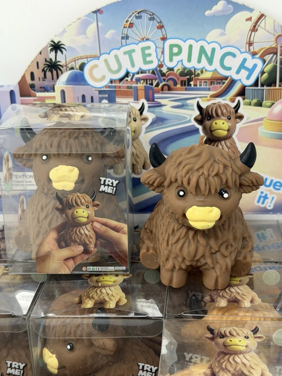 Crunchy Highland Cow Squishy Squeeze Toy