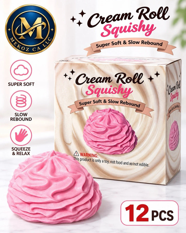 Cream Roll Crunchy Squeeze Toy