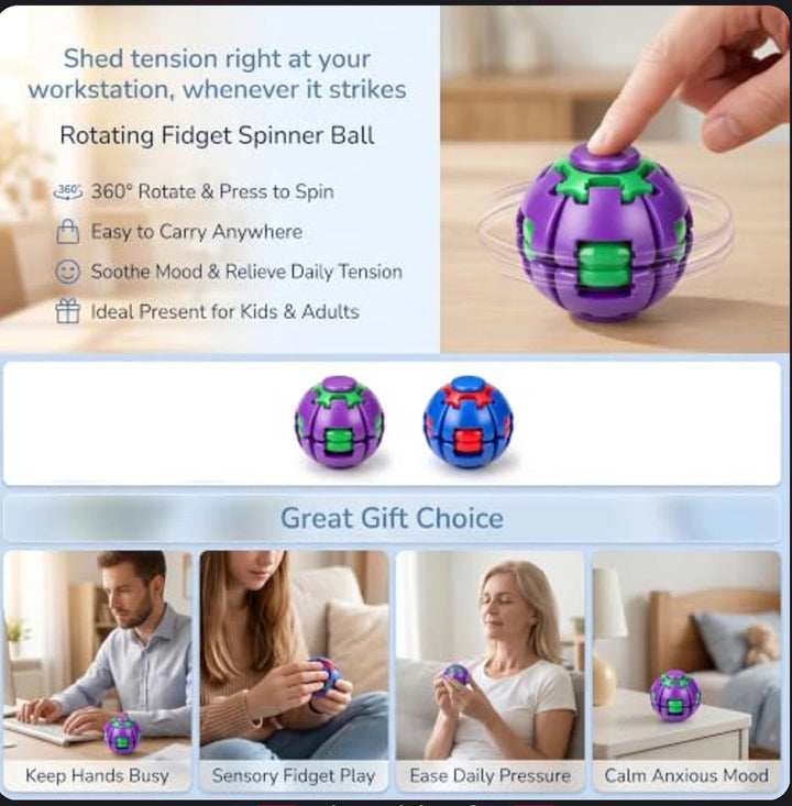 Fidget Stress Ball Rotating Toy