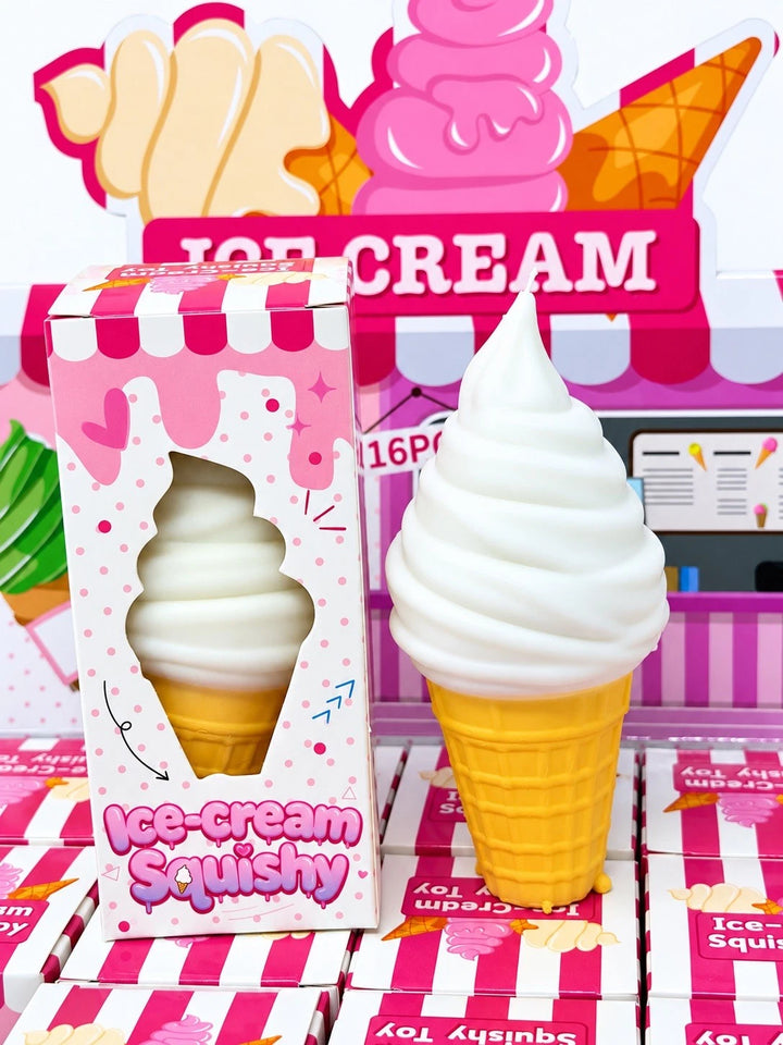 Crunchy Ice Cream Cone Squish Toy