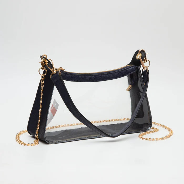 Marilyn Clear Satchel Bag with Chain Strap