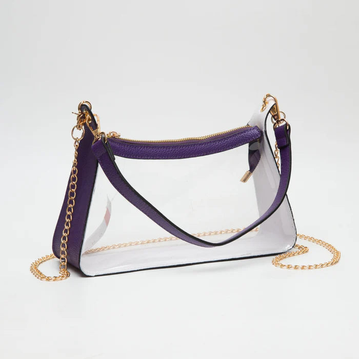 Marilyn Clear Satchel Bag with Chain Strap