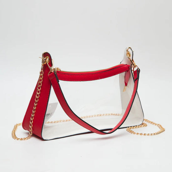Marilyn Clear Satchel Bag with Chain Strap