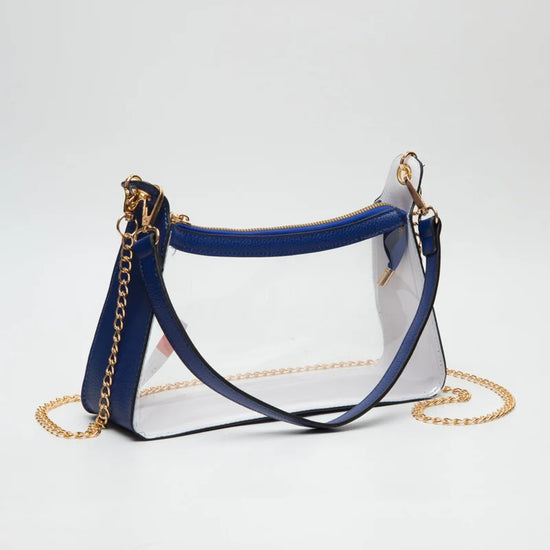 Marilyn Clear Satchel Bag with Chain Strap
