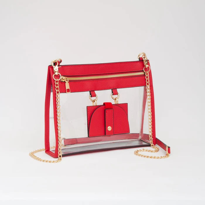 Clear Gameday Crossbody Bag with Sunglasses Holder