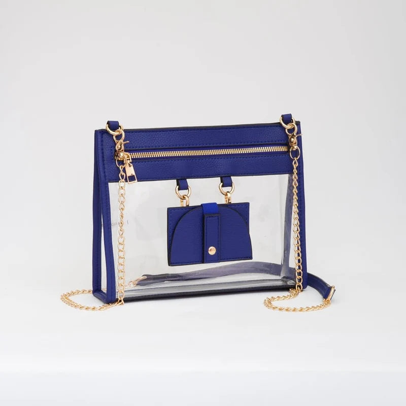 Clear Gameday Crossbody Bag with Sunglasses Holder