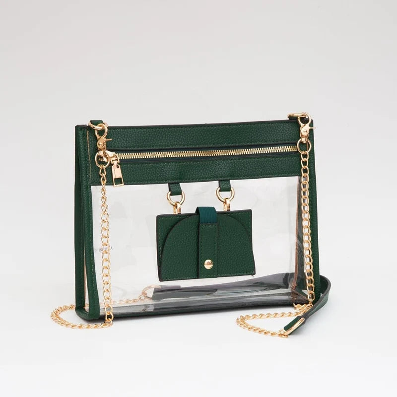 Clear Gameday Crossbody Bag with Sunglasses Holder