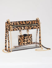 Load image into Gallery viewer, Clear Gameday Crossbody Bag with Sunglasses Holder
