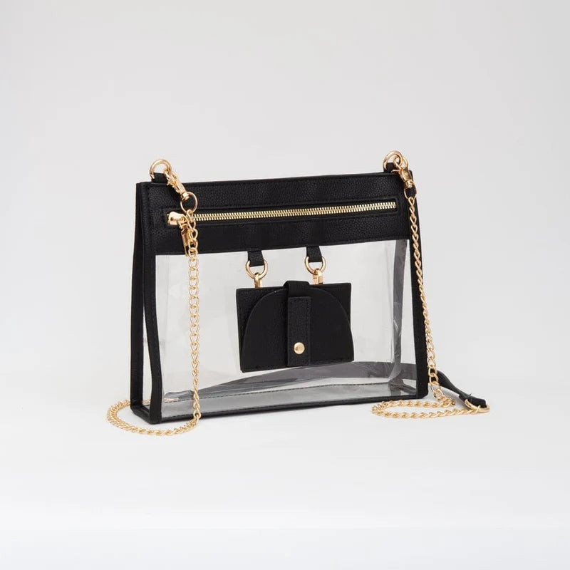 Clear Gameday Crossbody Bag with Sunglasses Holder