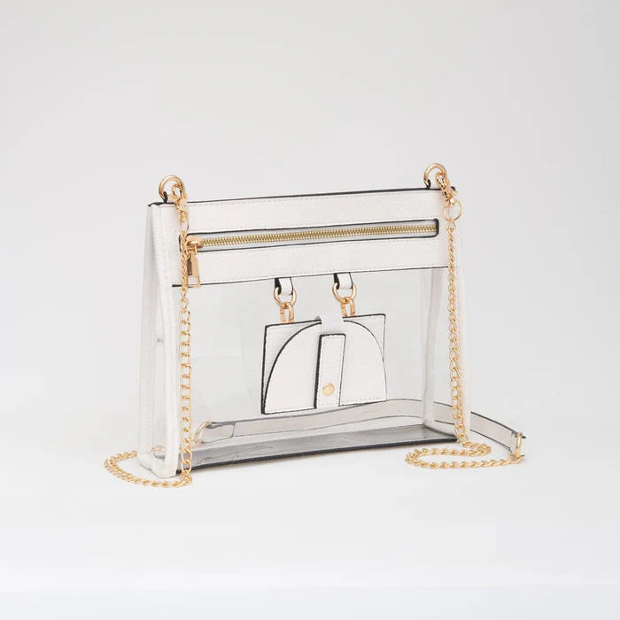 Clear Gameday Crossbody Bag with Sunglasses Holder