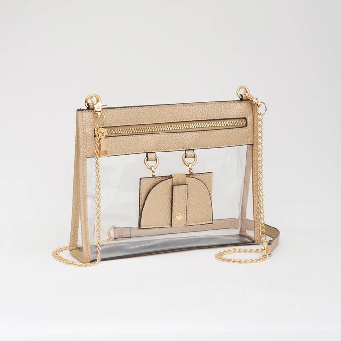 Clear Gameday Crossbody Bag with Sunglasses Holder