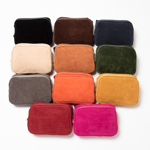 Faux Suede Sling Bag