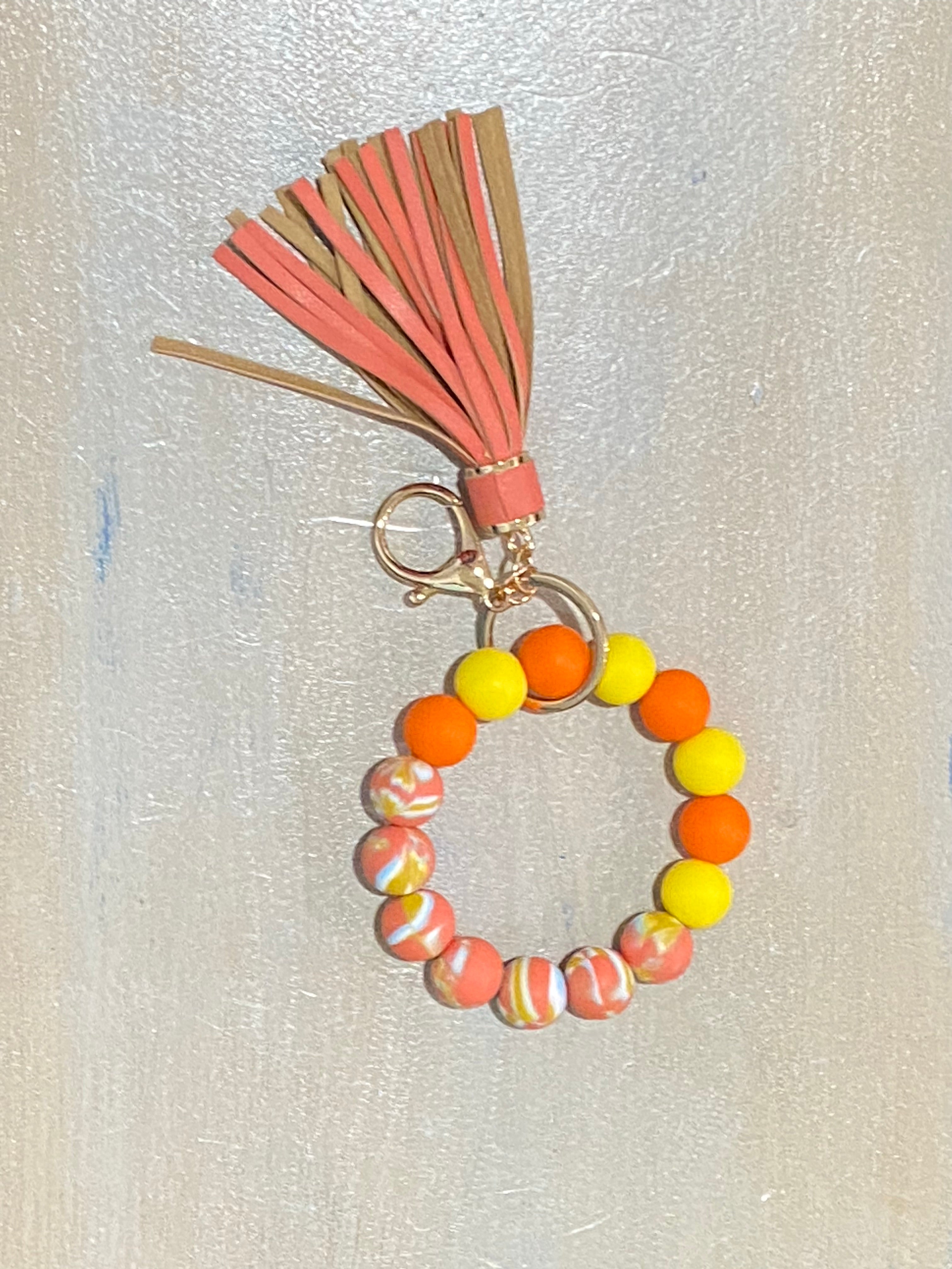 Rubber bead key chain