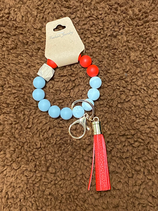 Rubber bead key chain