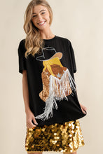 Load image into Gallery viewer, Sequin Cow Girl Graphic Tee
