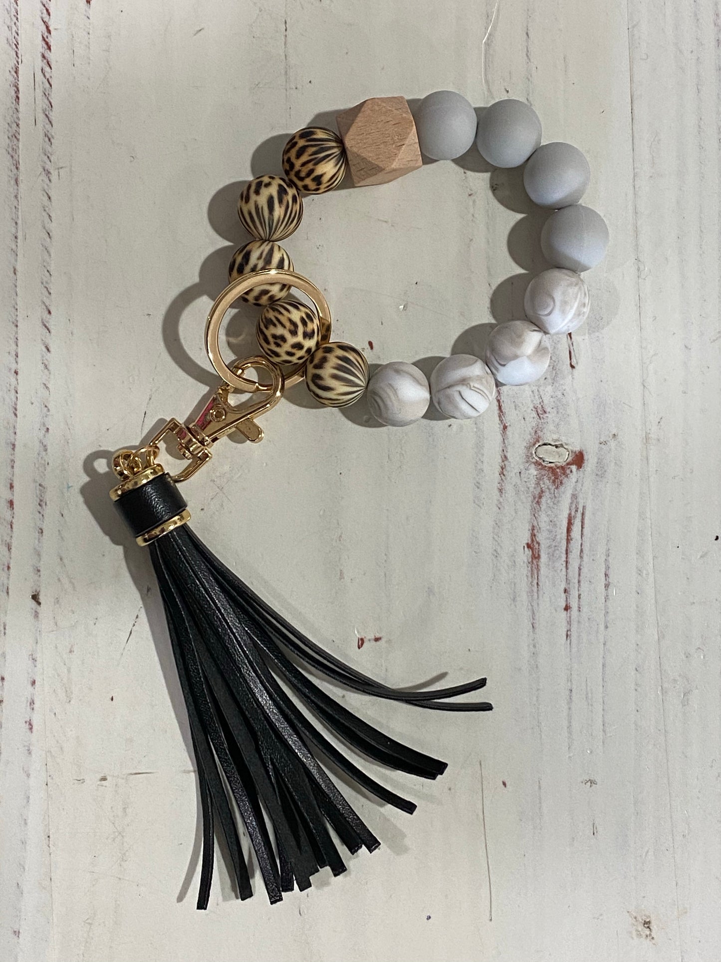 Rubber bead key chain