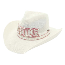 Load image into Gallery viewer, Bride Cowboy Hat *FINAL SALE*
