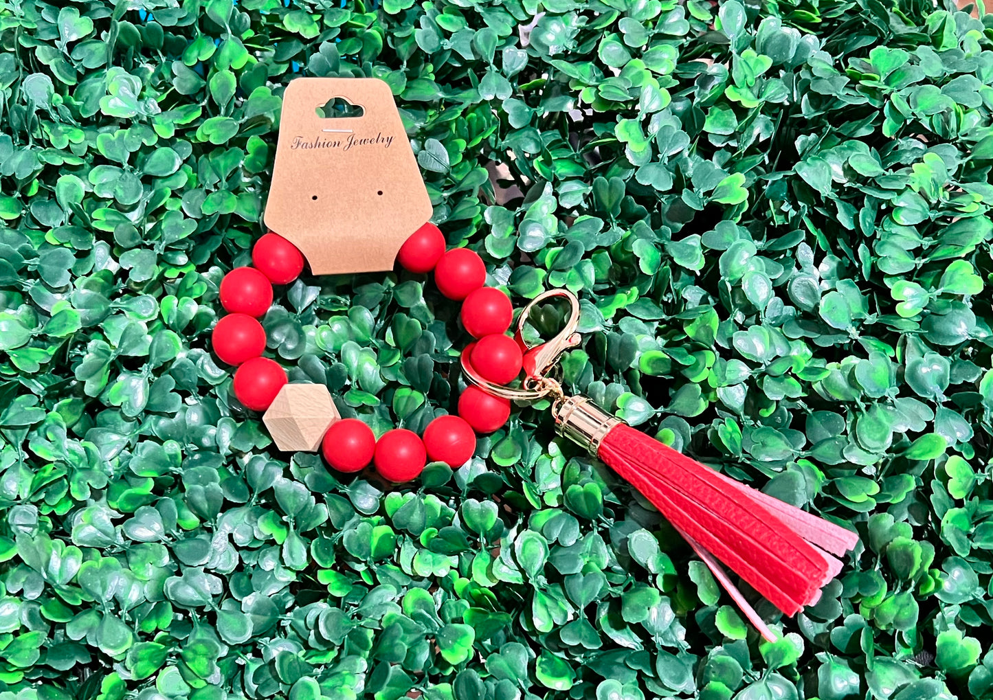 Rubber bead key chain
