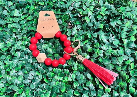 Rubber bead key chain