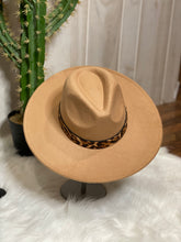 Load image into Gallery viewer, Tan Hat w/ Animal Print Band
