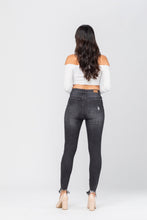 Load image into Gallery viewer, Judy Blue High Rise Destroyed Button Fly Black Skinny
