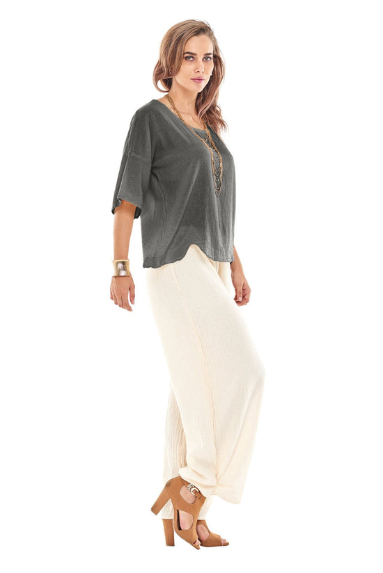 Oh My Gauze Scallop Top