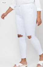 Load image into Gallery viewer, White Plus High Rise Ankle Skinny
