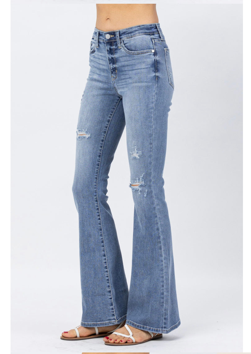 Judy Blue Hi Rise Destroyed Flare *FINAL SALE*