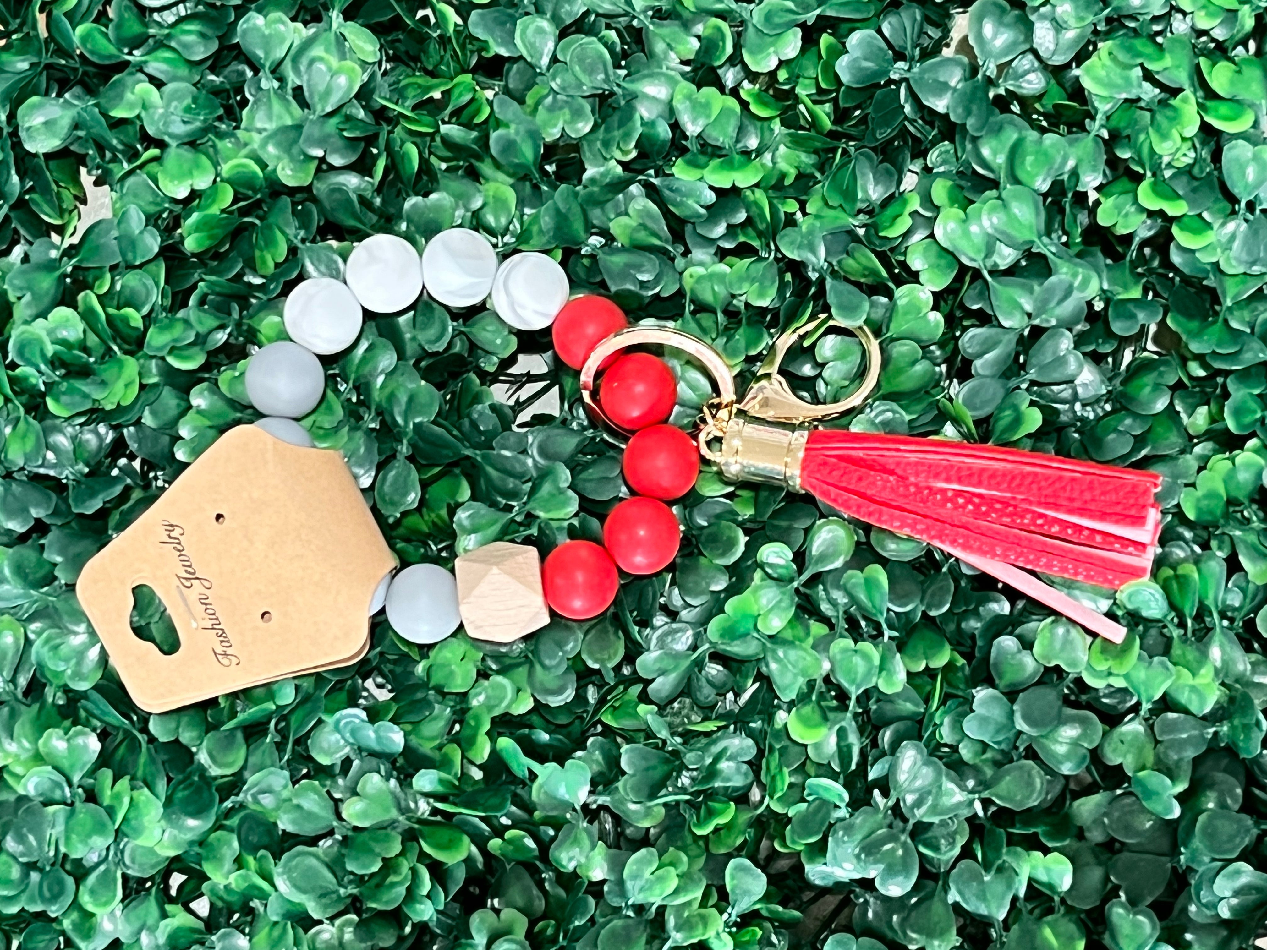 Silicone Beaded Key Rings