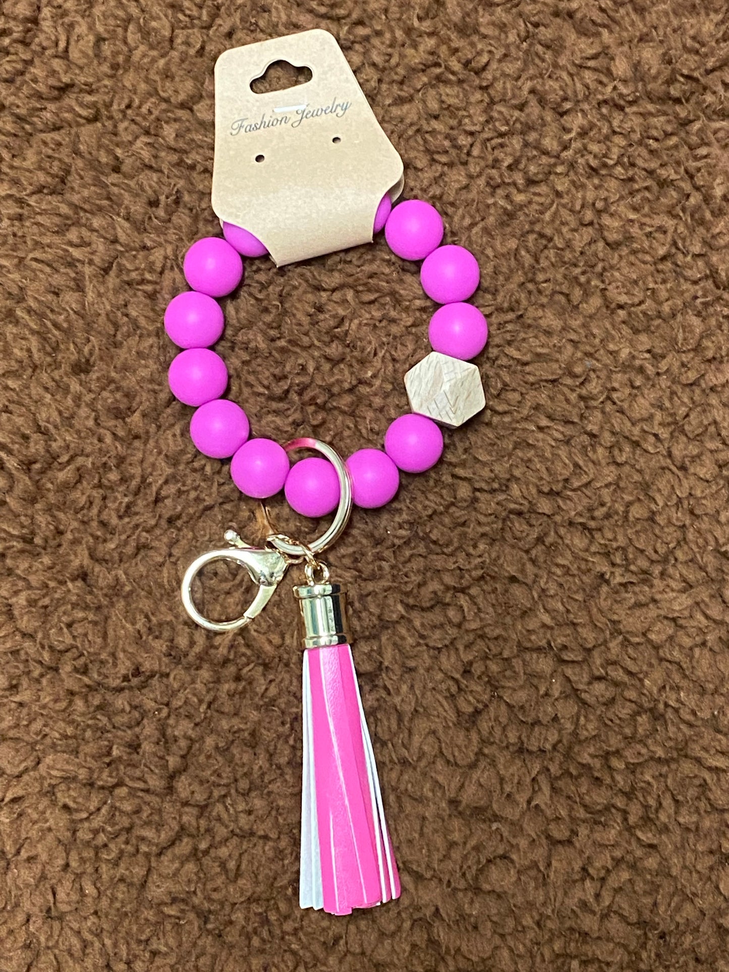 Rubber bead key chain