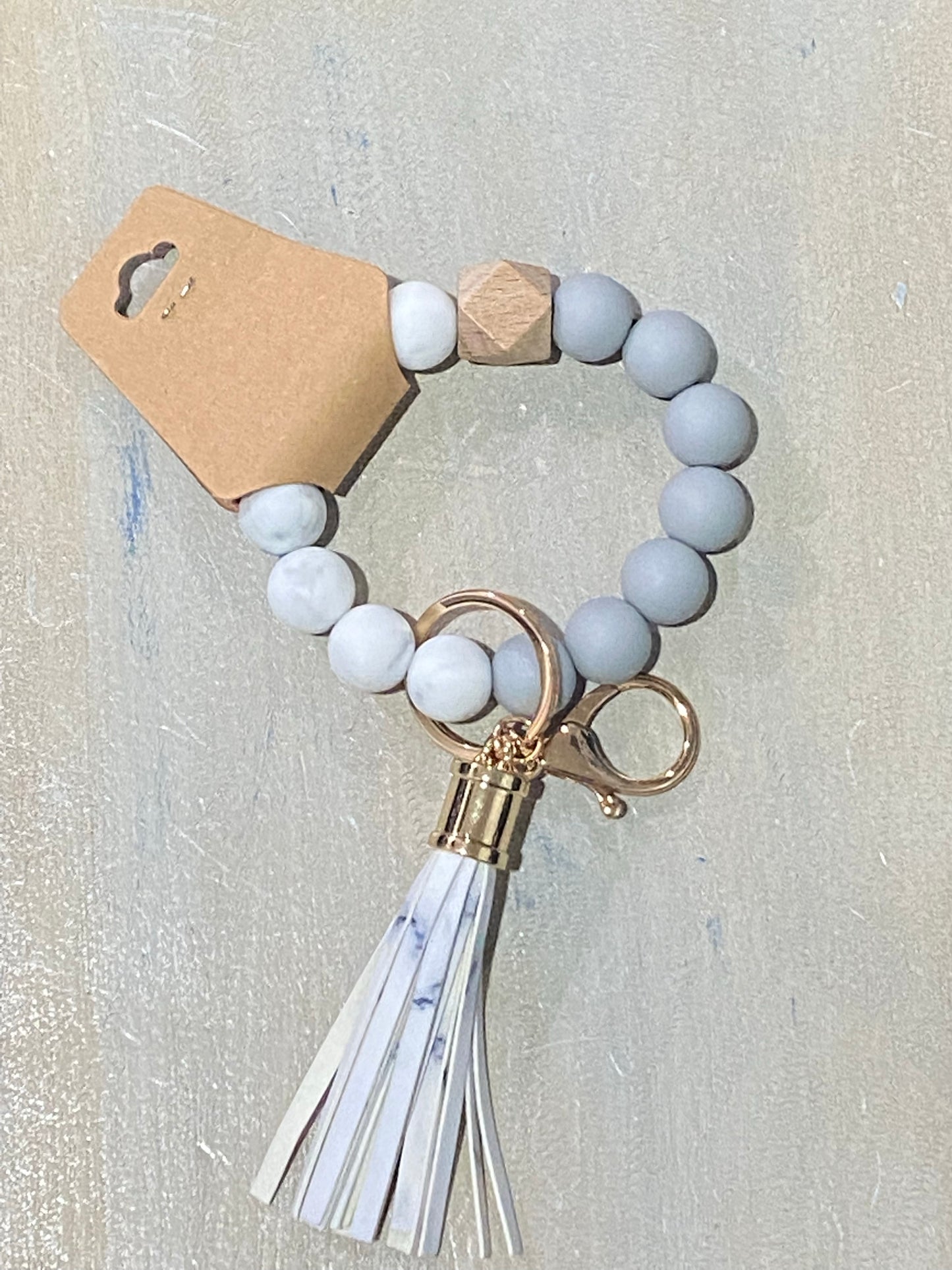 Rubber bead key chain