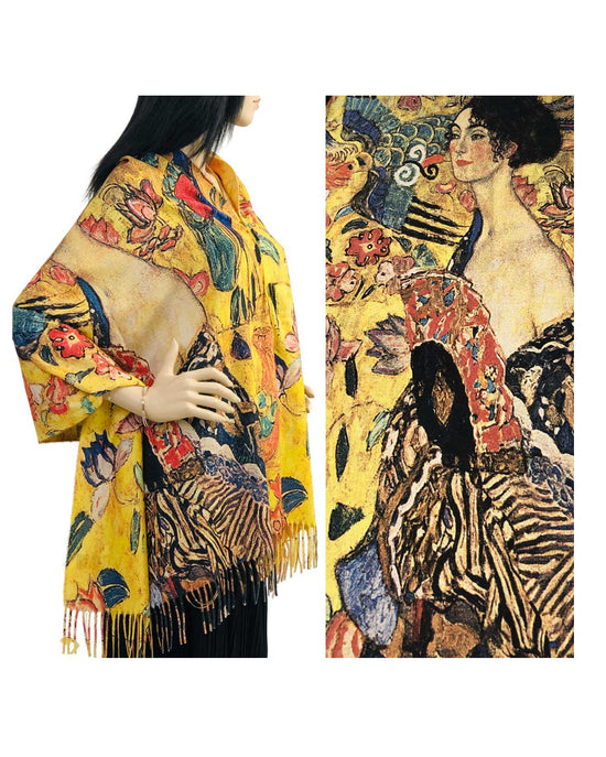 Suede Cloth Scarf/Shawl W/ Buttons