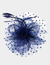 Load image into Gallery viewer, Feather Flower &amp; Leaf Fascinator
