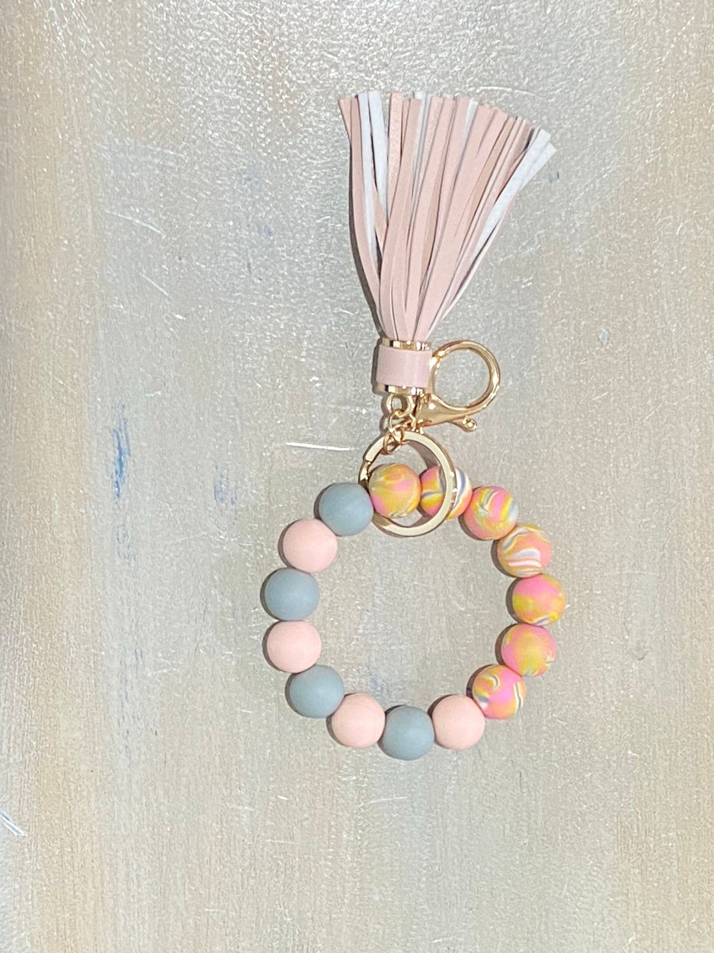 Rubber bead key chain