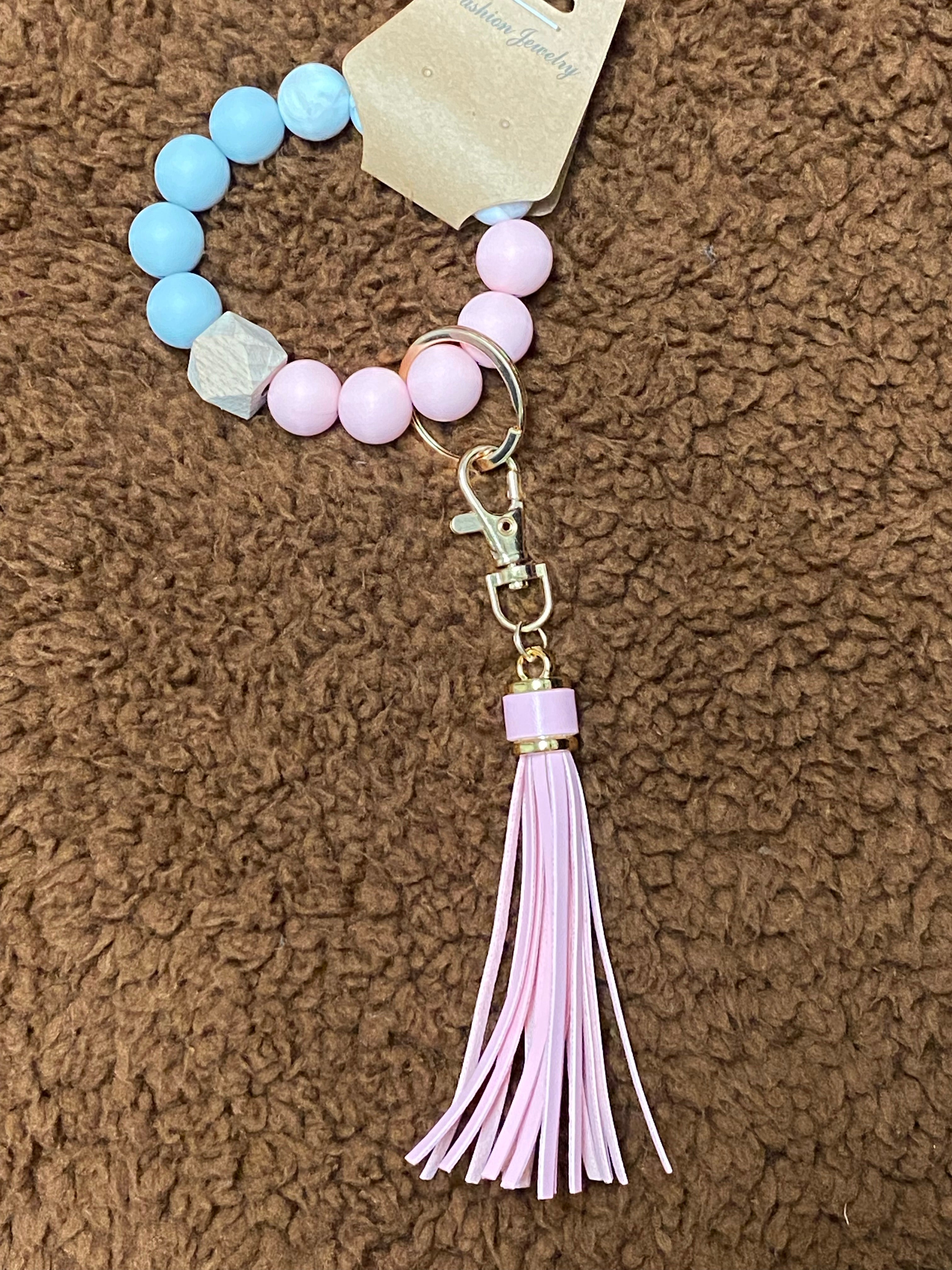 Rubber bead key chain