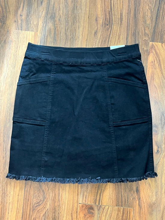 Jean Fringe Hem Skort