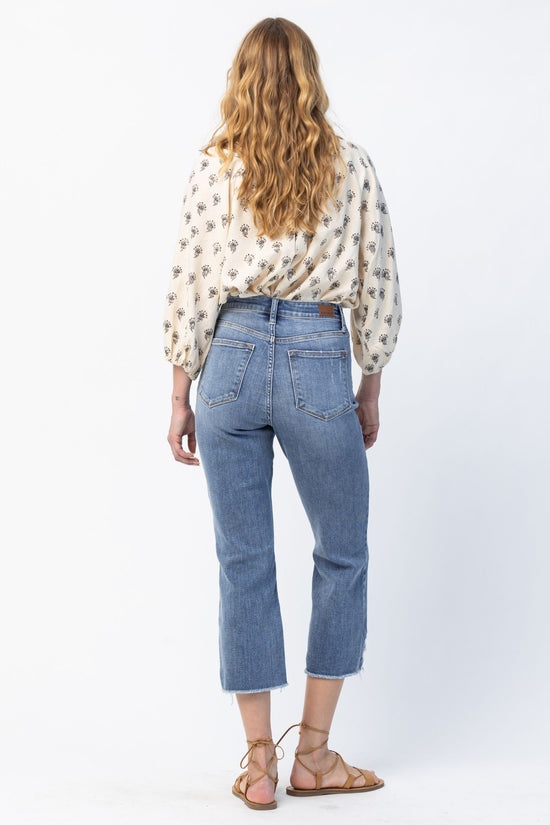 Judy Blue Release Hem High Waist Crop Straight *FINAL SALE*