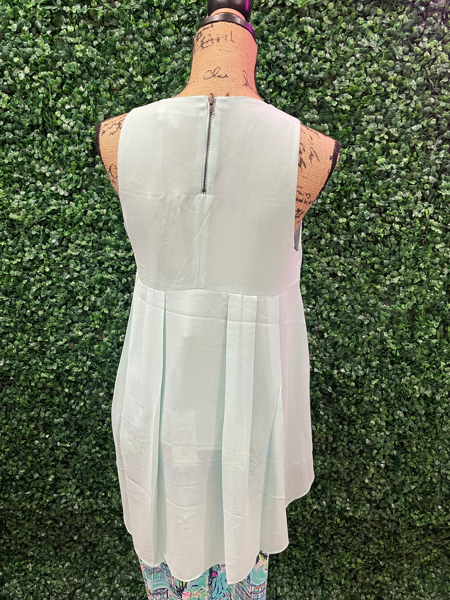 Georgette High Low Sleeveless Top