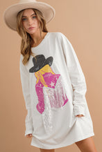 Load image into Gallery viewer, Long Sleeve Sequin Cow Girl Dress
