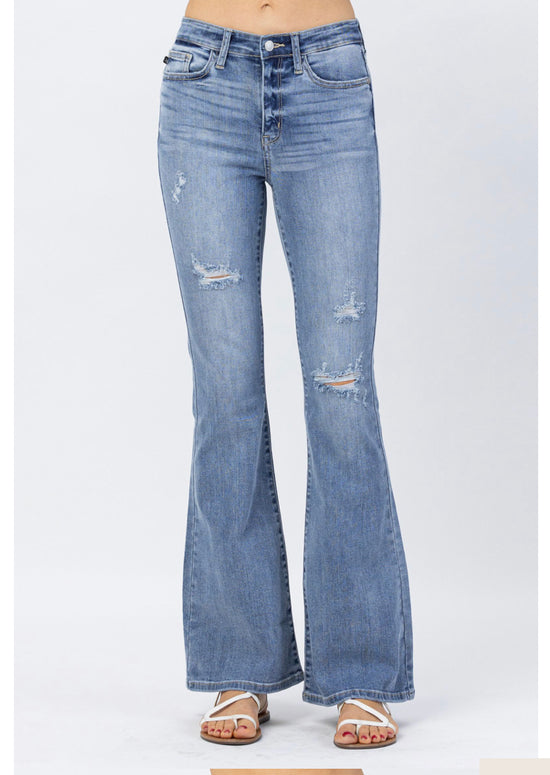 Judy Blue Hi Rise Destroyed Flare *FINAL SALE*