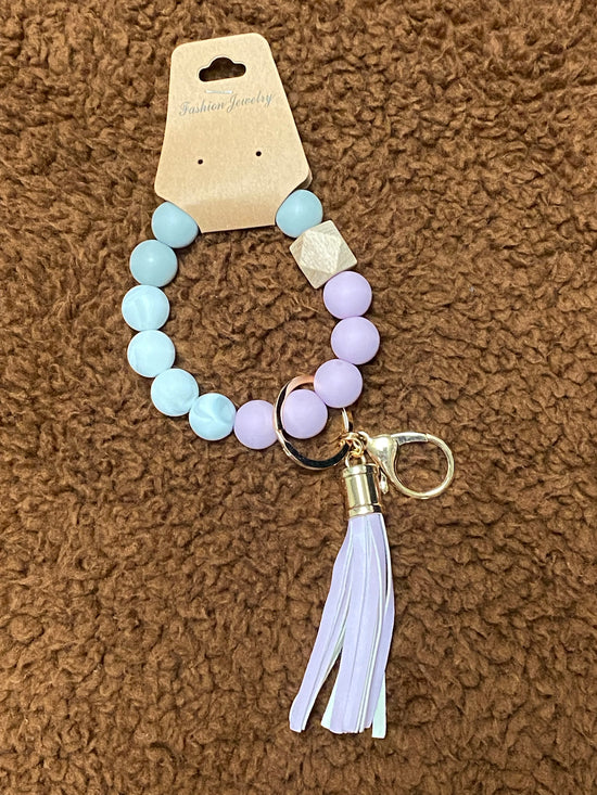 Rubber bead key chain