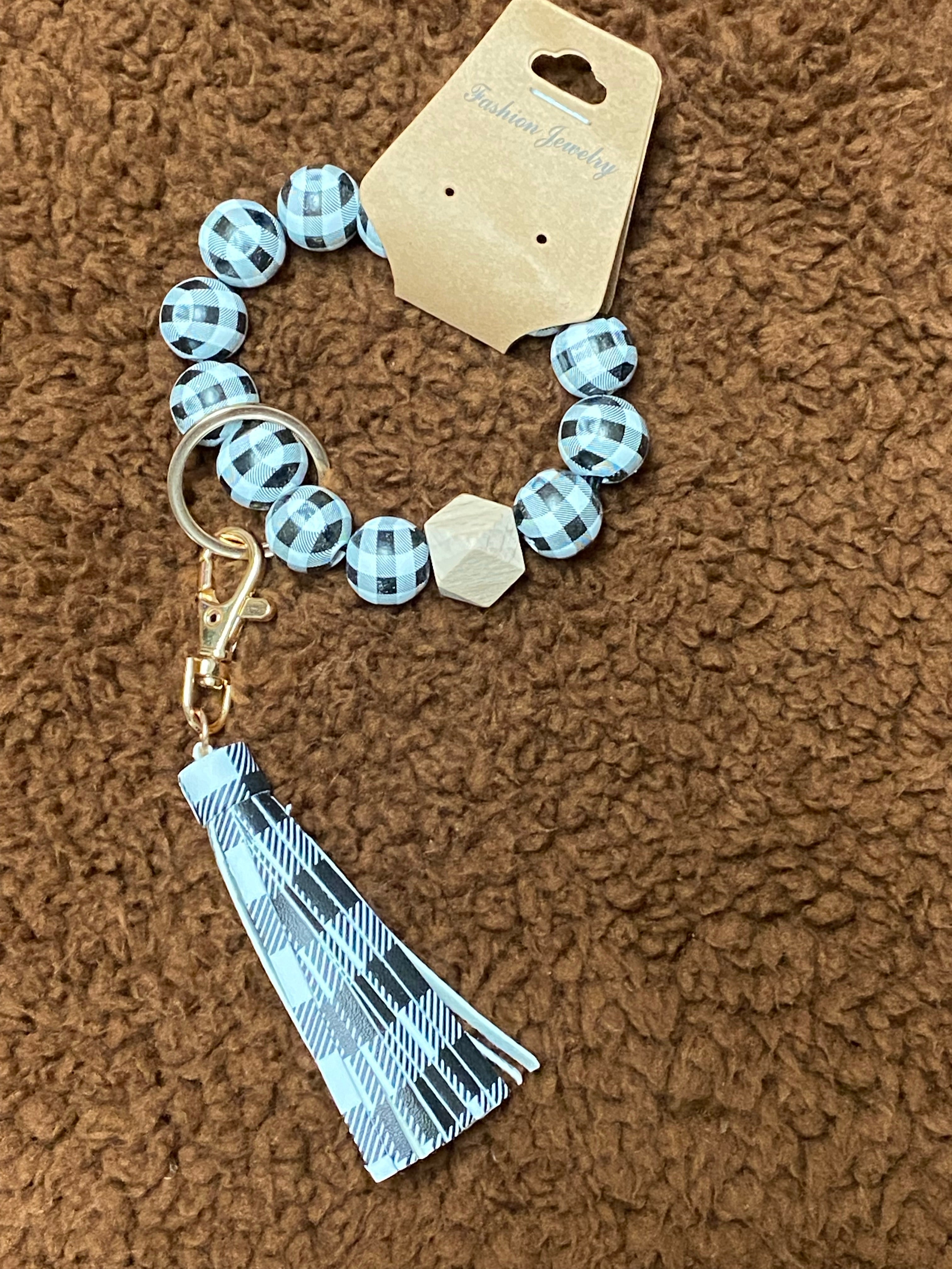 Rubber bead key chain