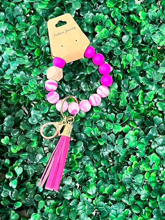 Silicone Beaded Key Rings
