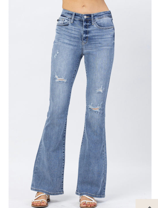 Judy Blue Hi Rise Destroyed Flare *FINAL SALE*