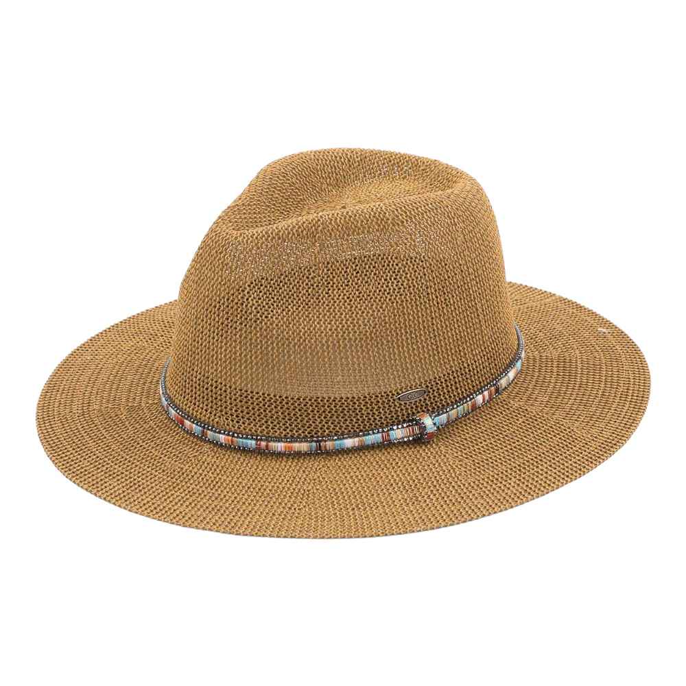 Panama Rhinestone Thread Detail Hat *FINAL SALE*